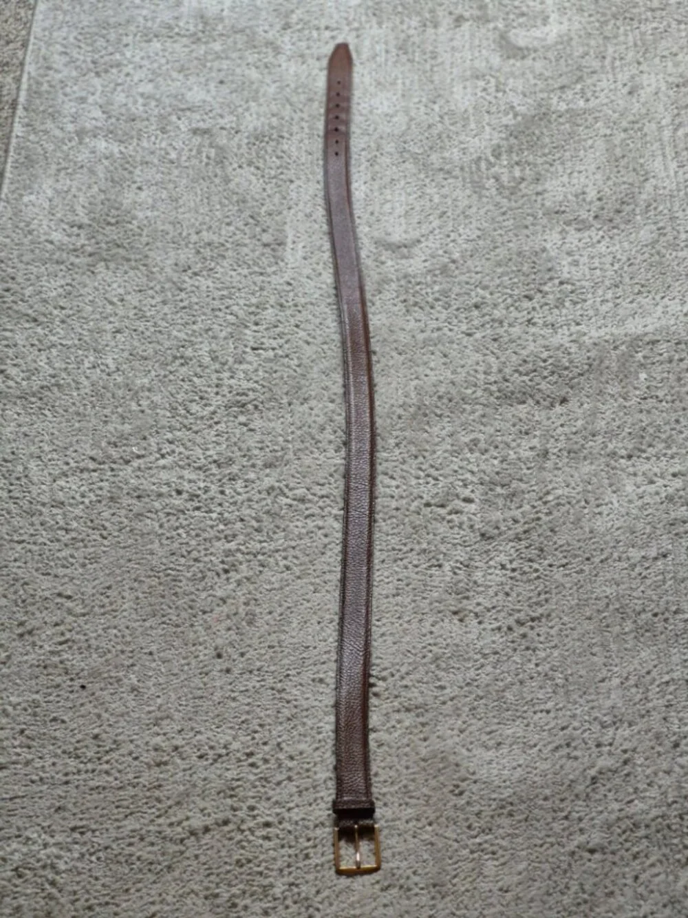 Botany 500 Pebbled Leather Belt Solid Brass Buckle Made in USA Size M/L